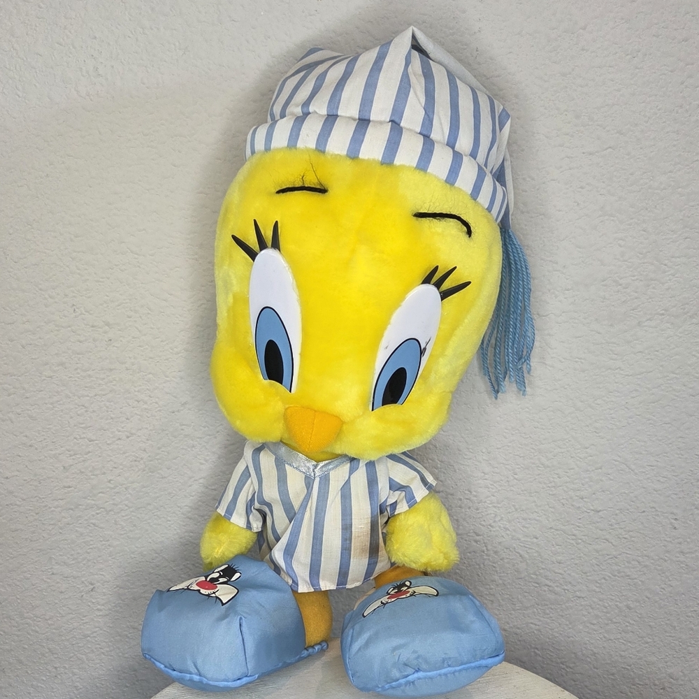 Warner Bros. Tweety Stuffed Animal Yellow and Blue From 1997